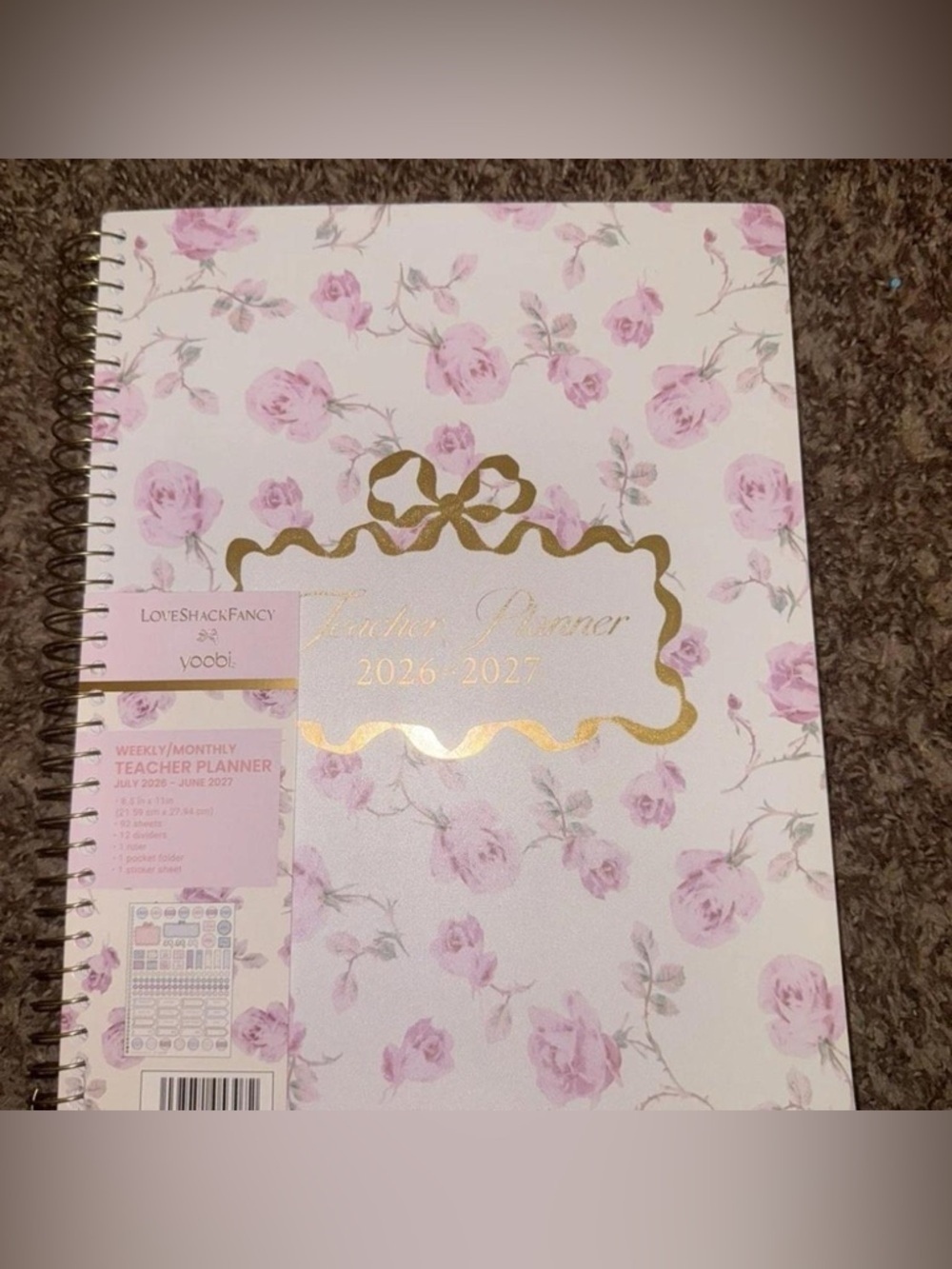 LoveShackFancy x Target Yoobi Floral Teacher Planner Organizer NWT